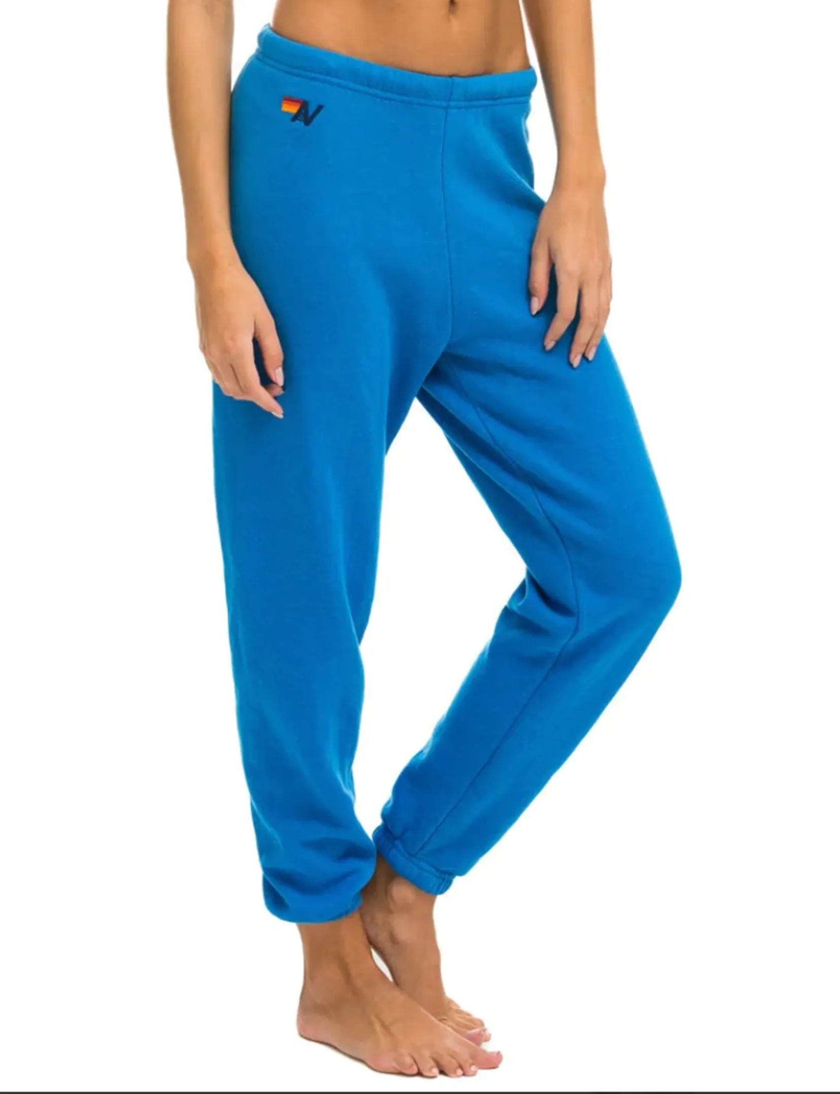 5 Stripe Womens Sweatpants, Ocean/Blue