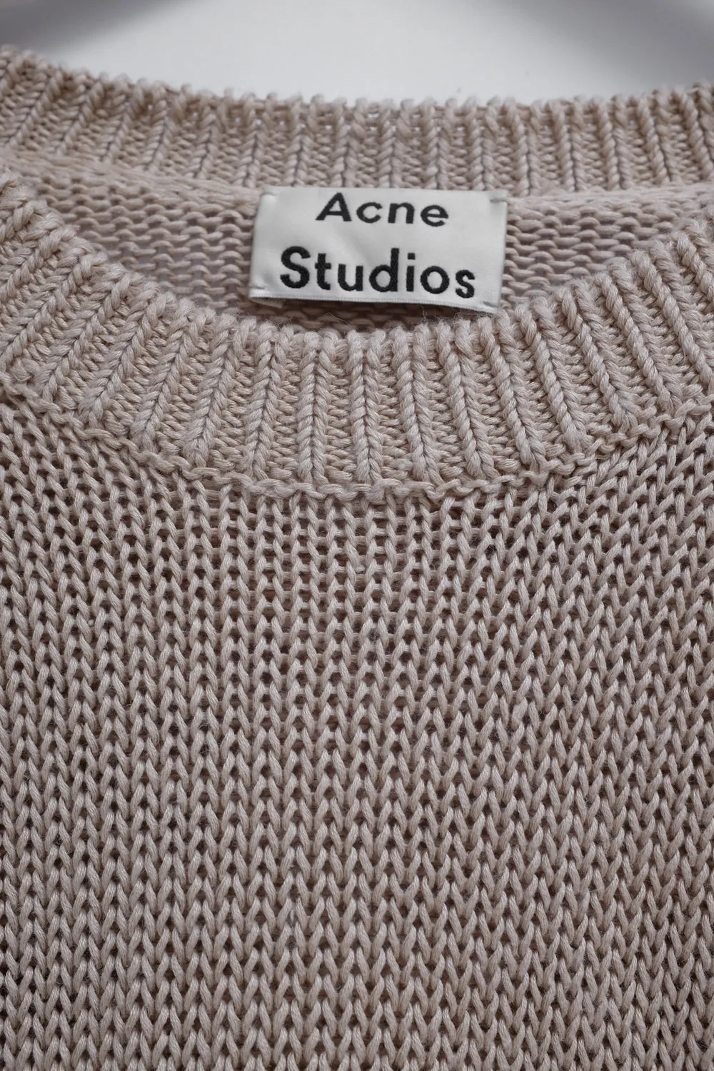 ACNE STUDIOS PURE LINEN BEIGE SWEATER