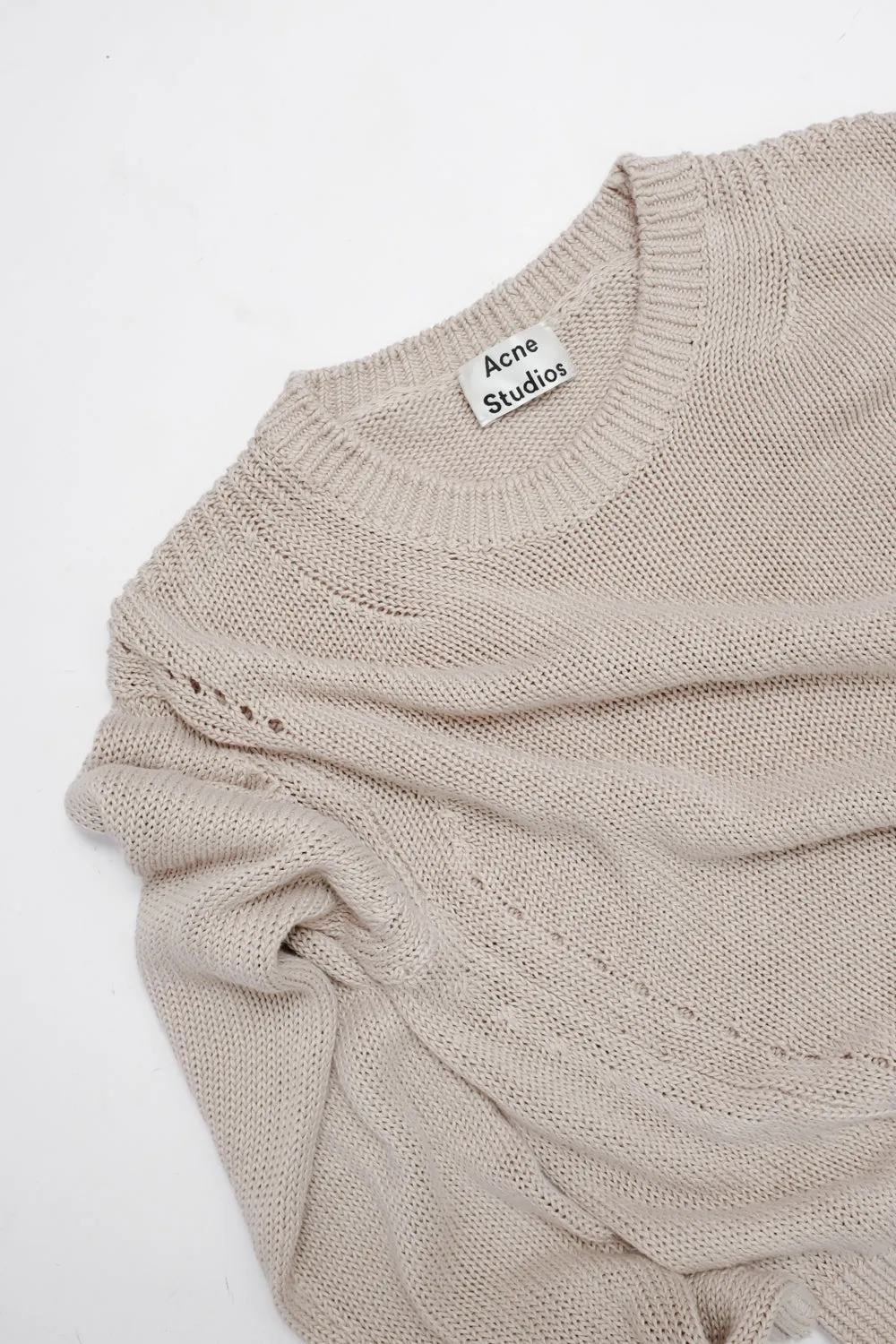 ACNE STUDIOS PURE LINEN BEIGE SWEATER