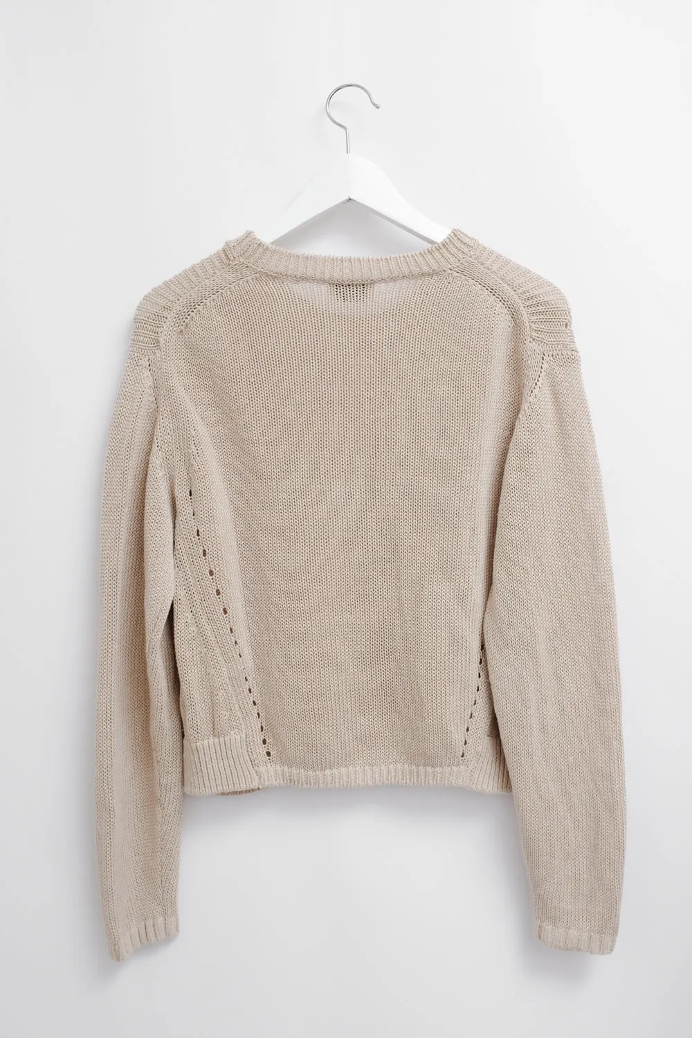 ACNE STUDIOS PURE LINEN BEIGE SWEATER