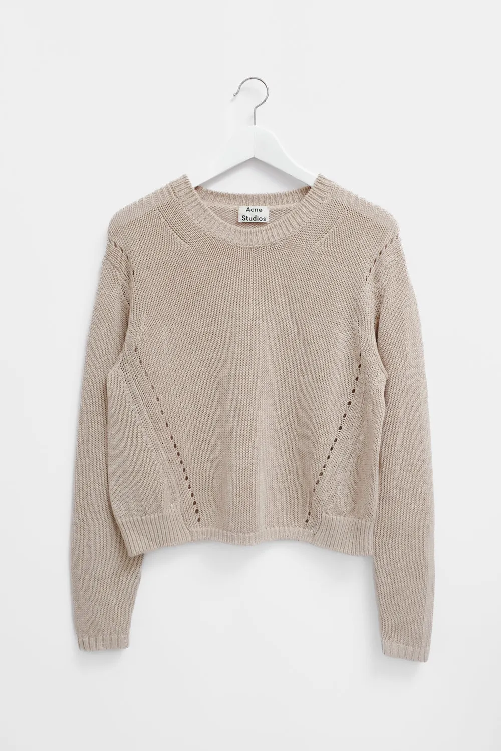 ACNE STUDIOS PURE LINEN BEIGE SWEATER