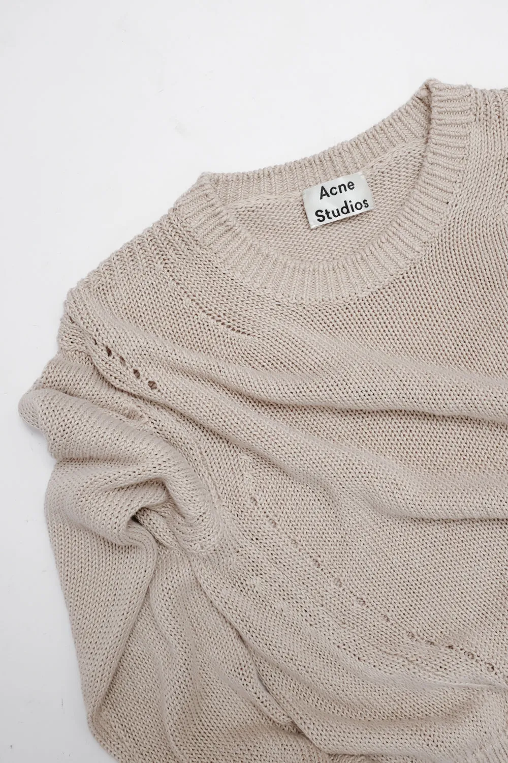 ACNE STUDIOS PURE LINEN BEIGE SWEATER