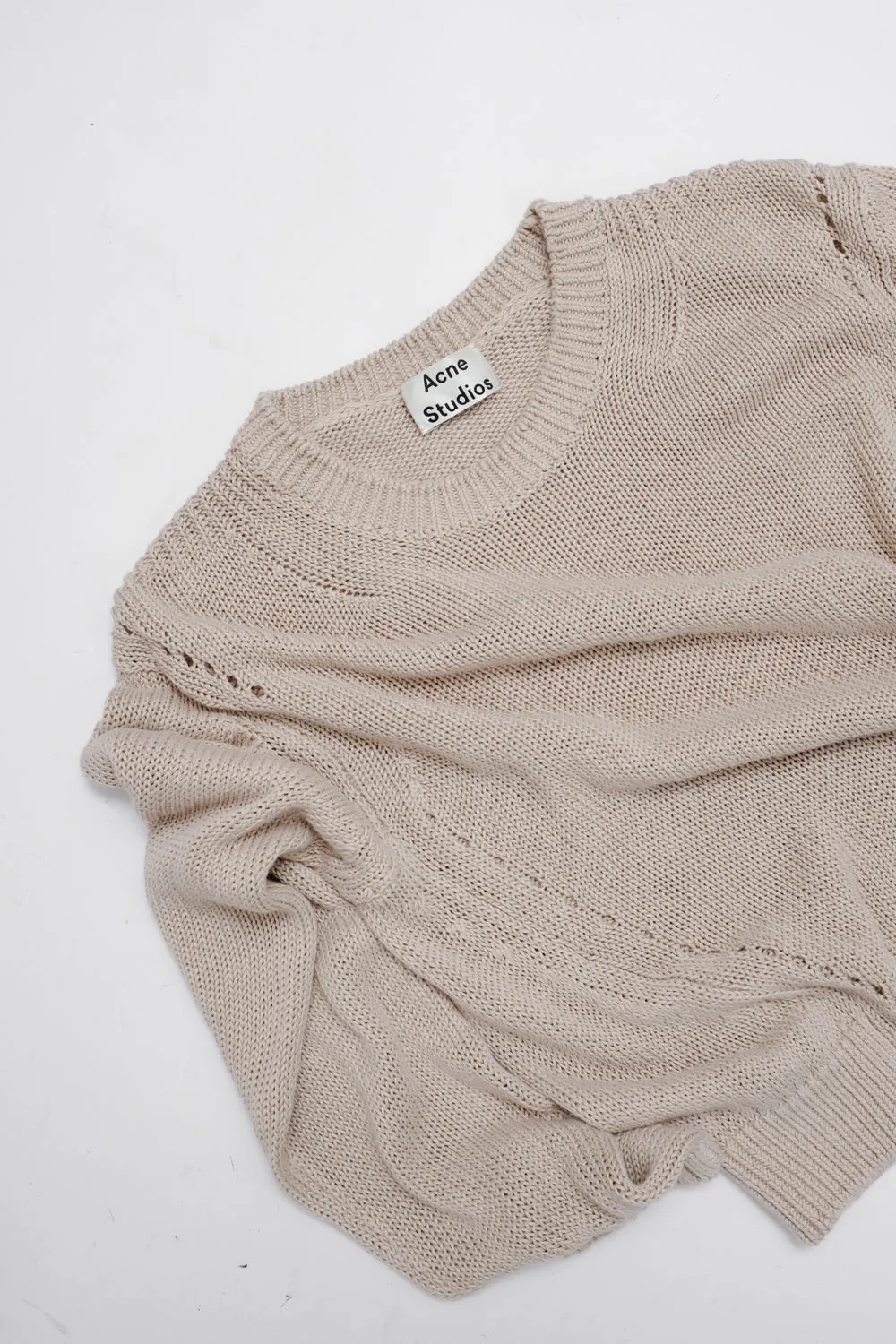 ACNE STUDIOS PURE LINEN BEIGE SWEATER