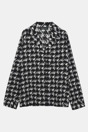 Aiden Shirt in Houndstooth Print