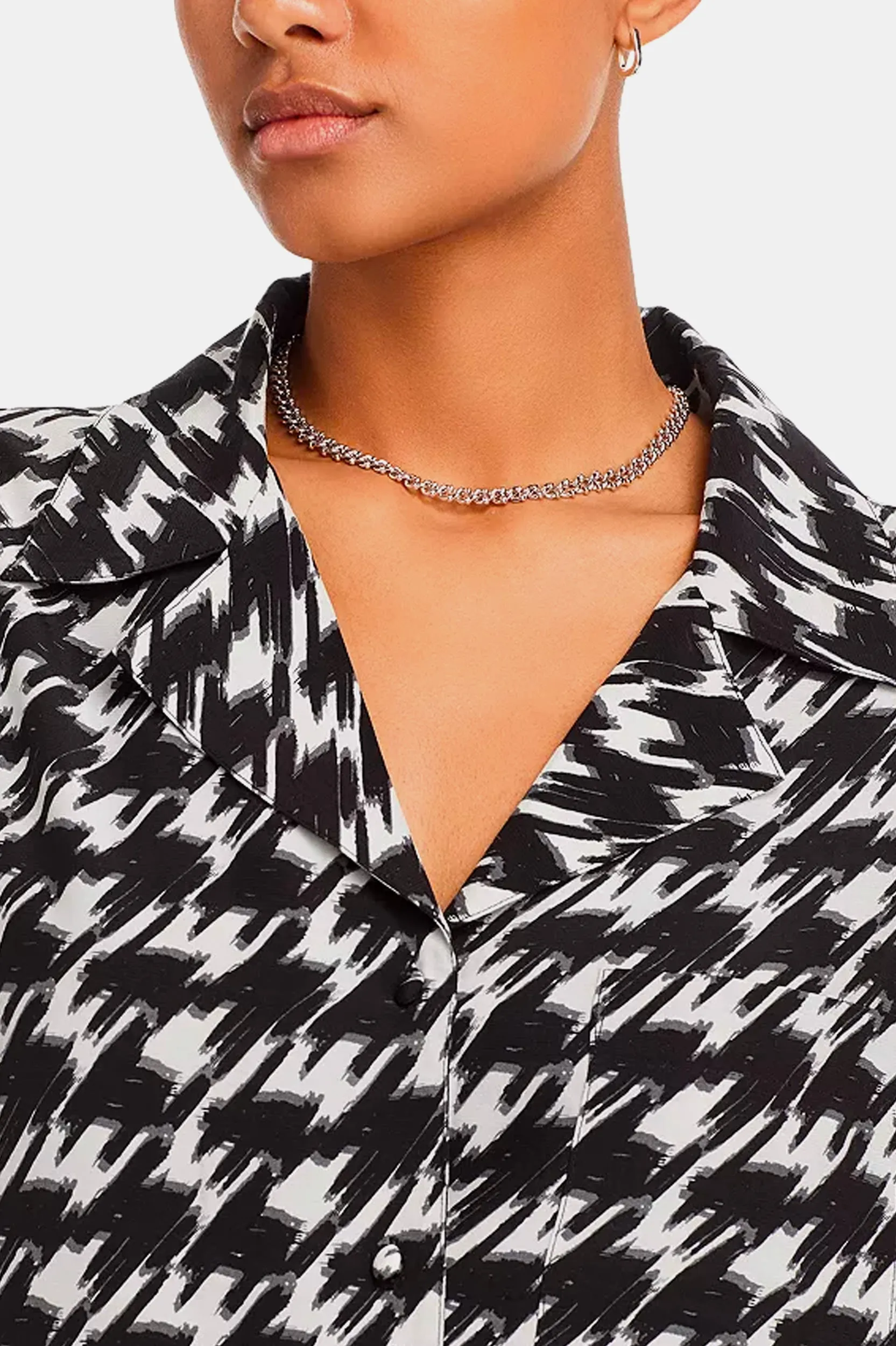 Aiden Shirt in Houndstooth Print