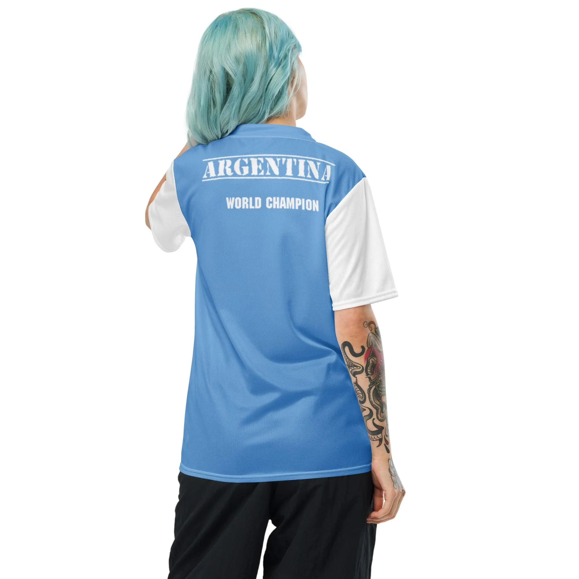 Argentina World Champion 2022 Recycled Polyester Unisex Sports Jersey