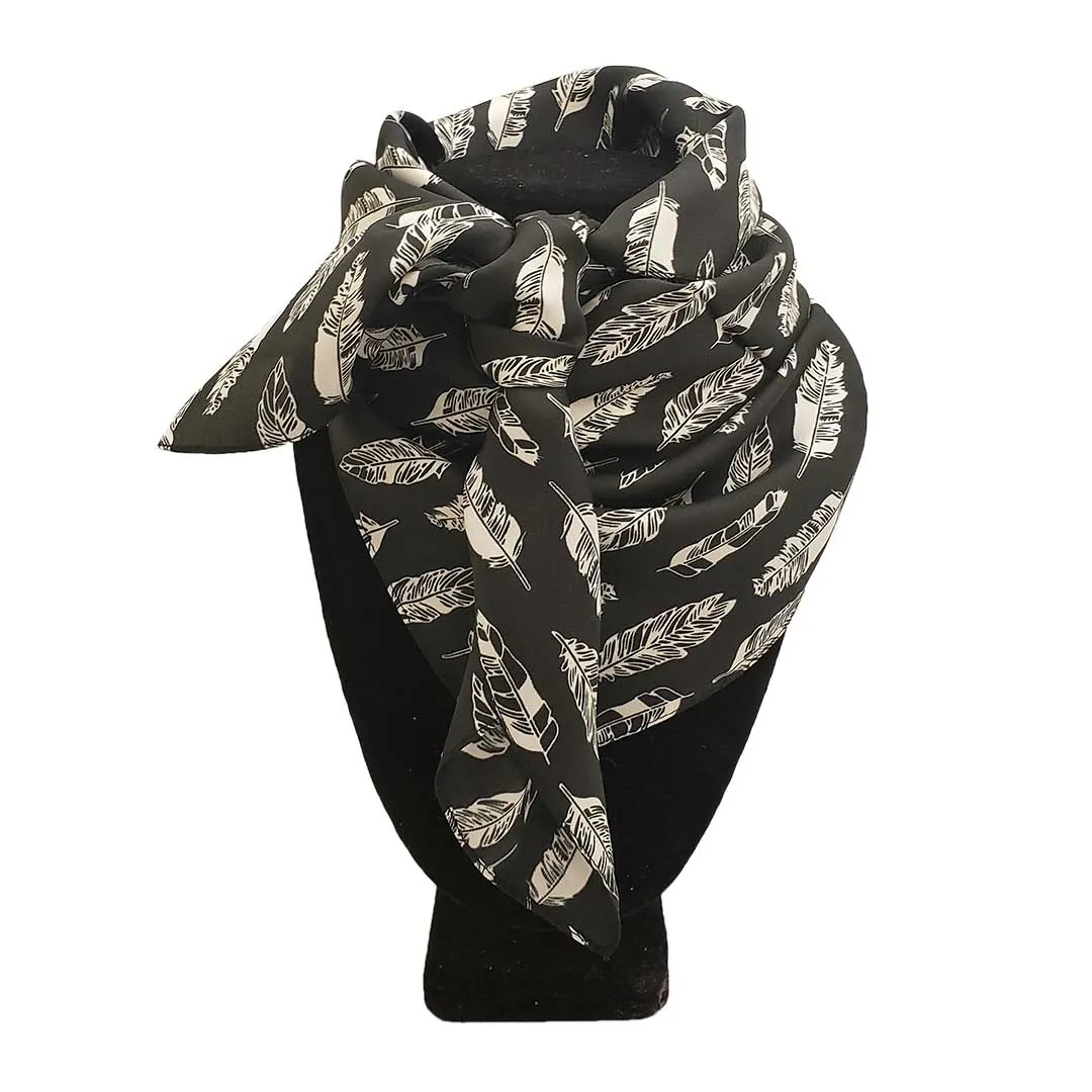 Austin Accent Feather Print Wild Rag