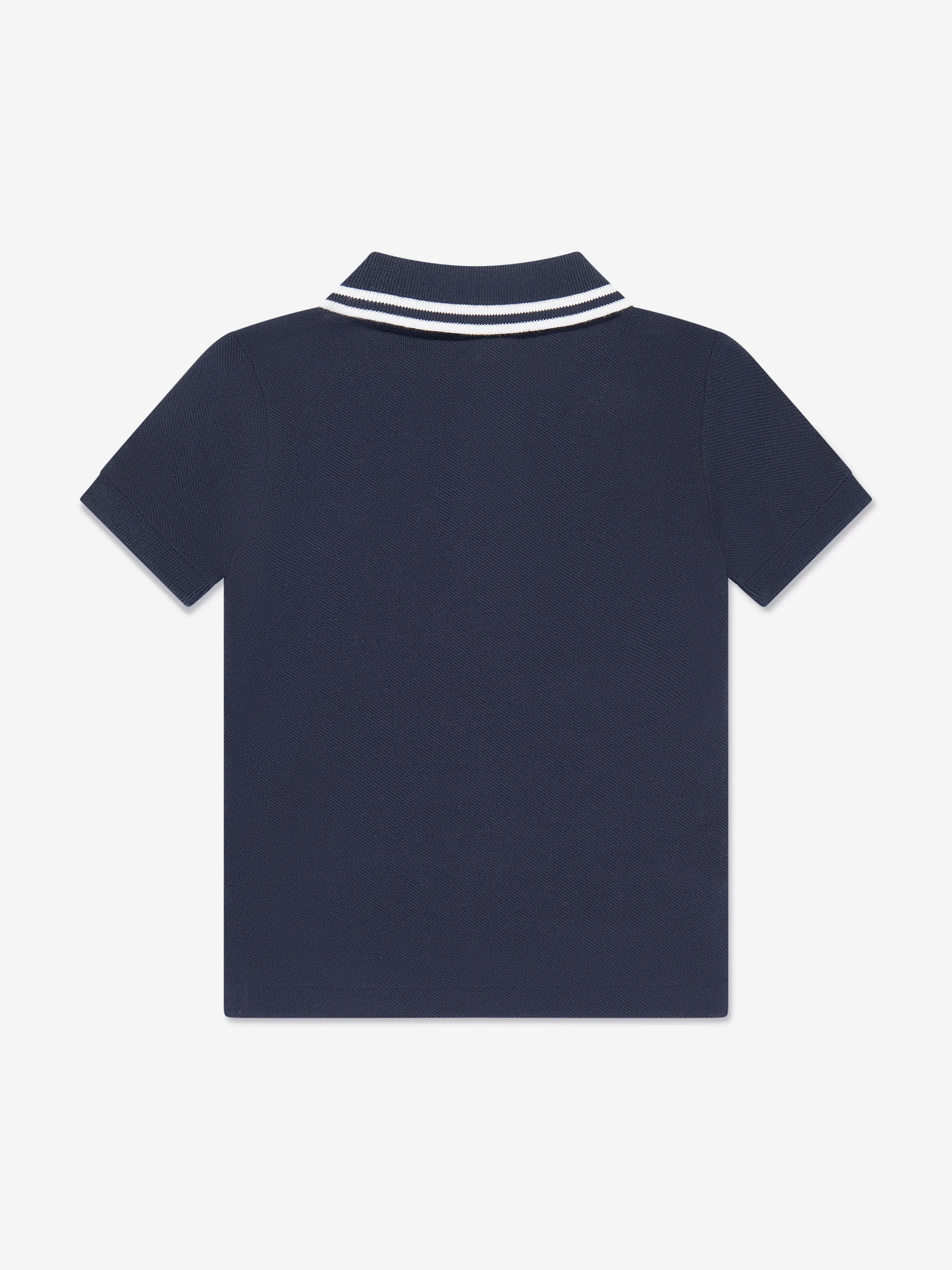 Baby Boys Bear Polo Shirt in Navy