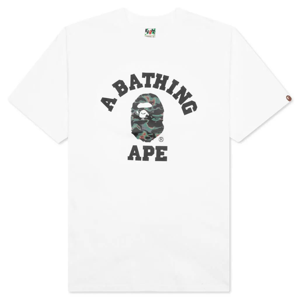 Bape Thermography College Tee - White