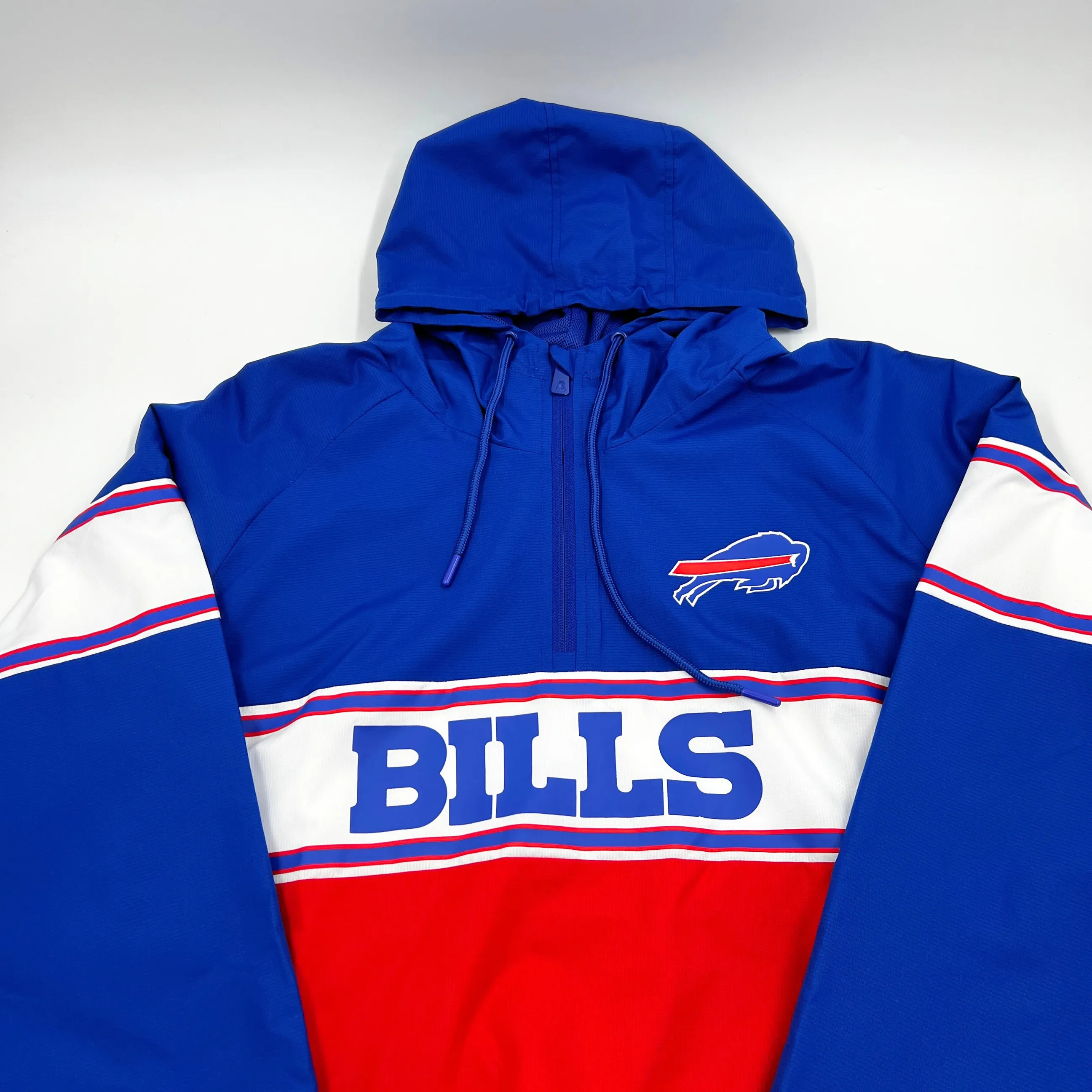 BIG & TALL New Era Bills Throwback Pullover Quarter Zip