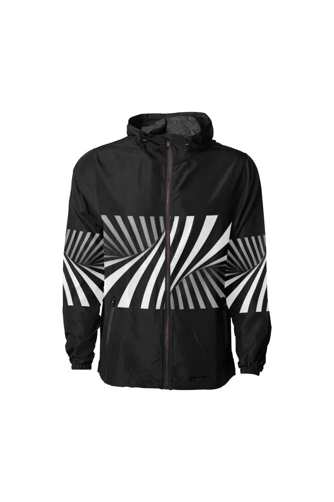 Black & White Illusion All Over Print Windbreaker for Men (Model H23)