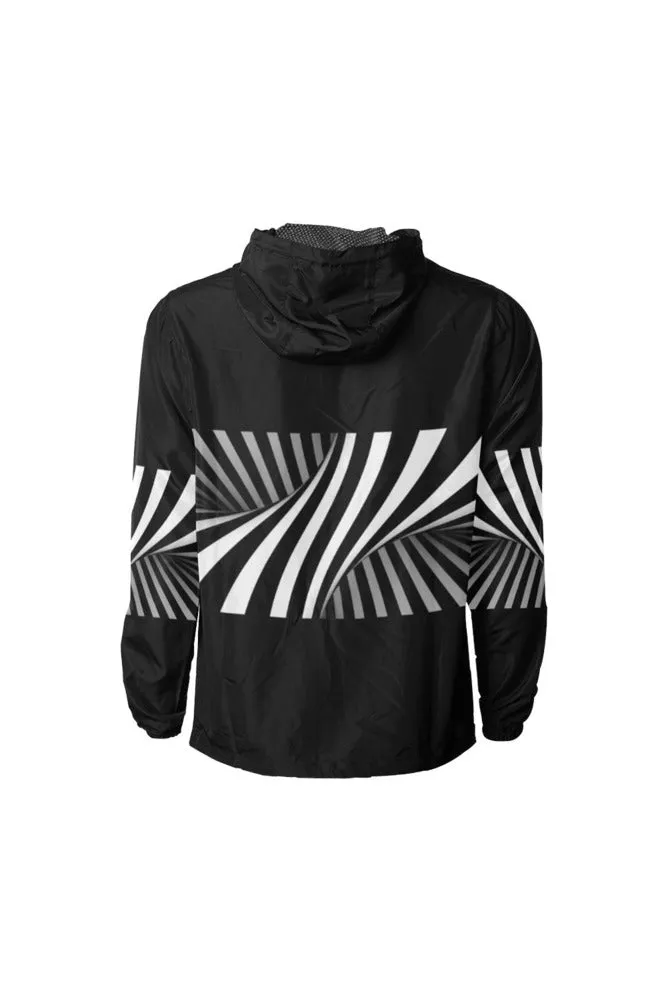 Black & White Illusion All Over Print Windbreaker for Men (Model H23)