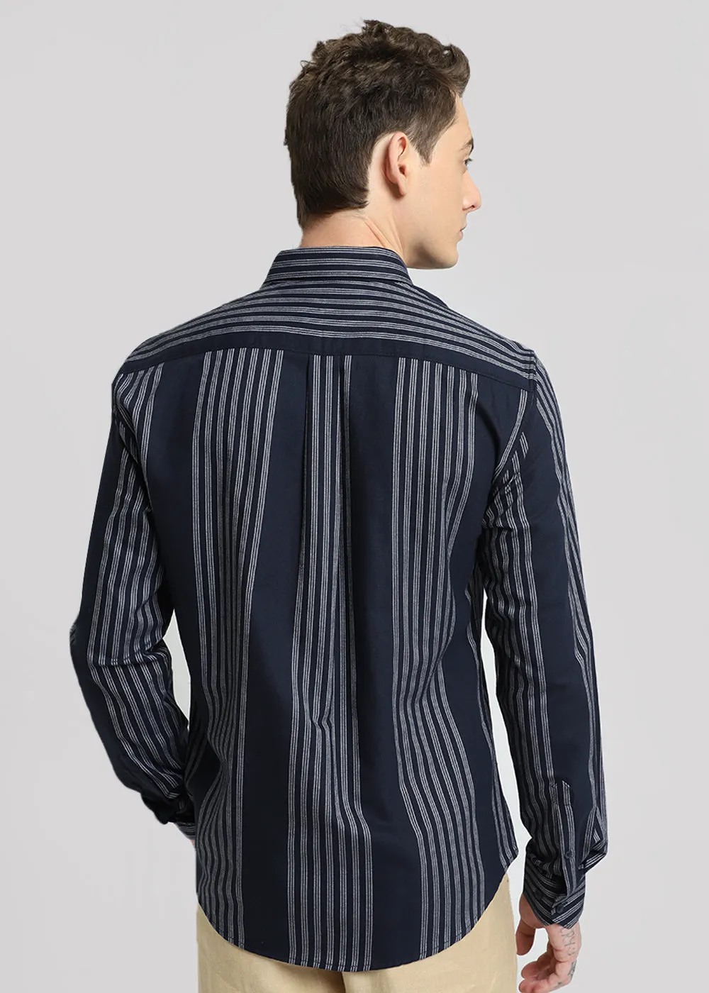 Blue Stripe Cotton Shirt