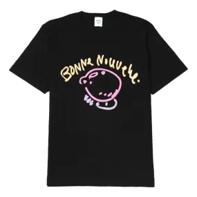 BONNE NOUVELLE LEMON TYPOGRAPHY BIG LOGO T-SHIRT-BLACK