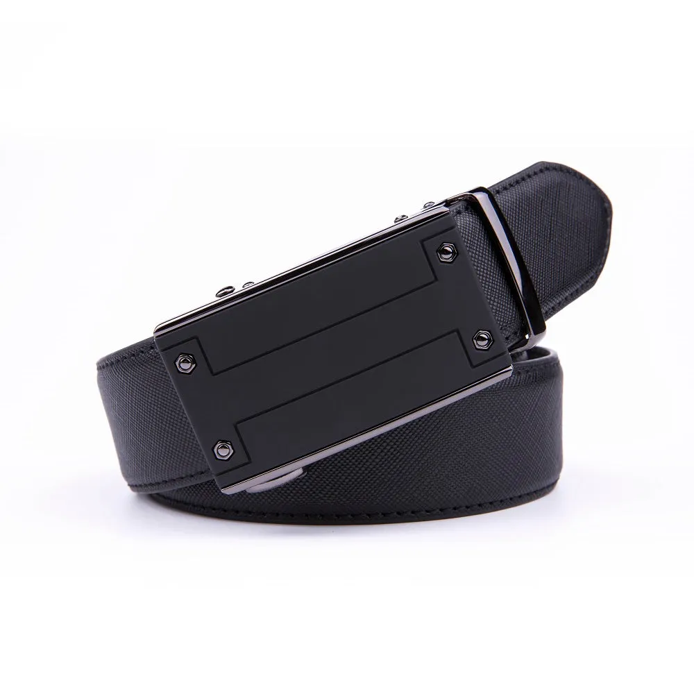 Braveman Men's Automatic Ratchet Buckle Leather Dress Belt