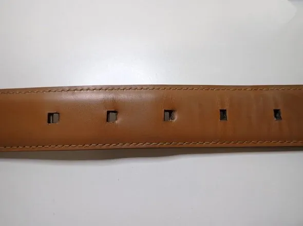 BVLGARI Leather Belt in cognac