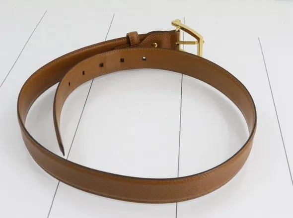 BVLGARI Leather Belt in cognac