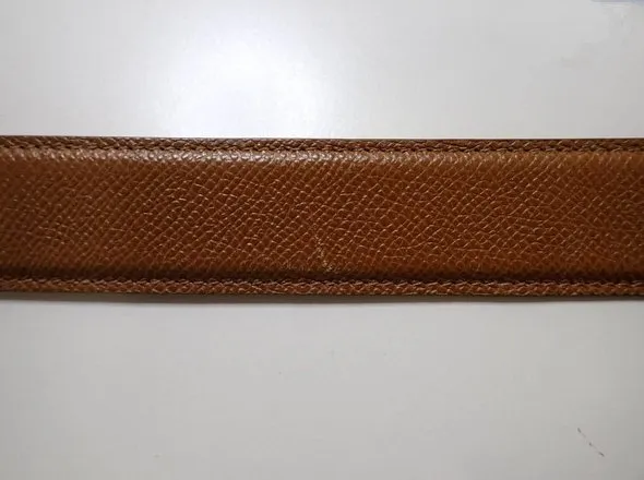 BVLGARI Leather Belt in cognac