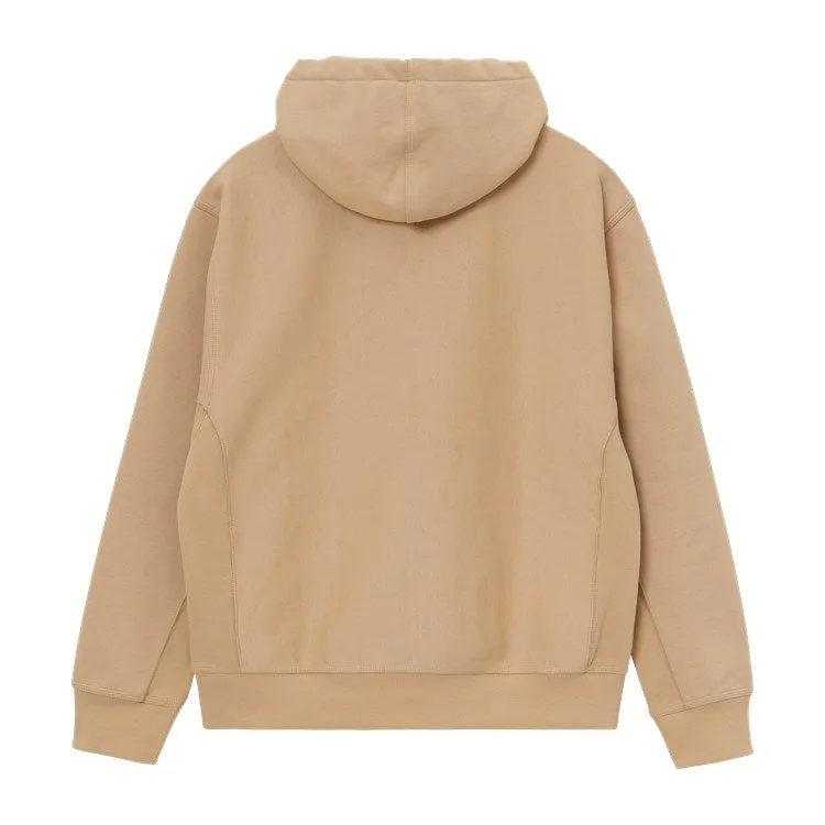 Carhartt Hooded American Script Sweat Dusty Hamilton Brown