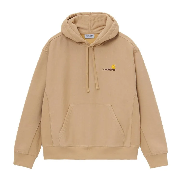 Carhartt Hooded American Script Sweat Dusty Hamilton Brown