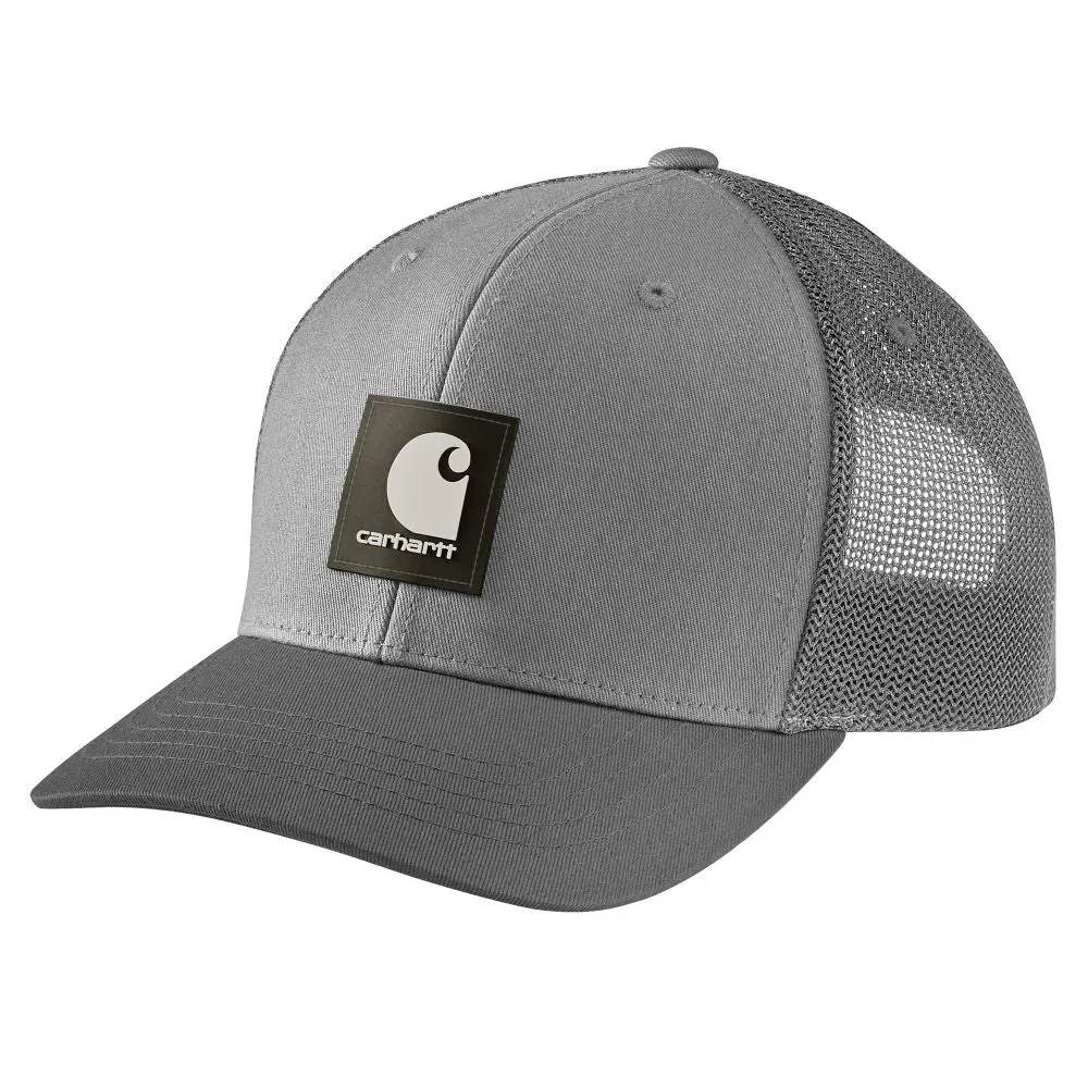 Carhartt Men's Rugged Flex Twill Mesh-Back Logo Patch Cap - Asphalt