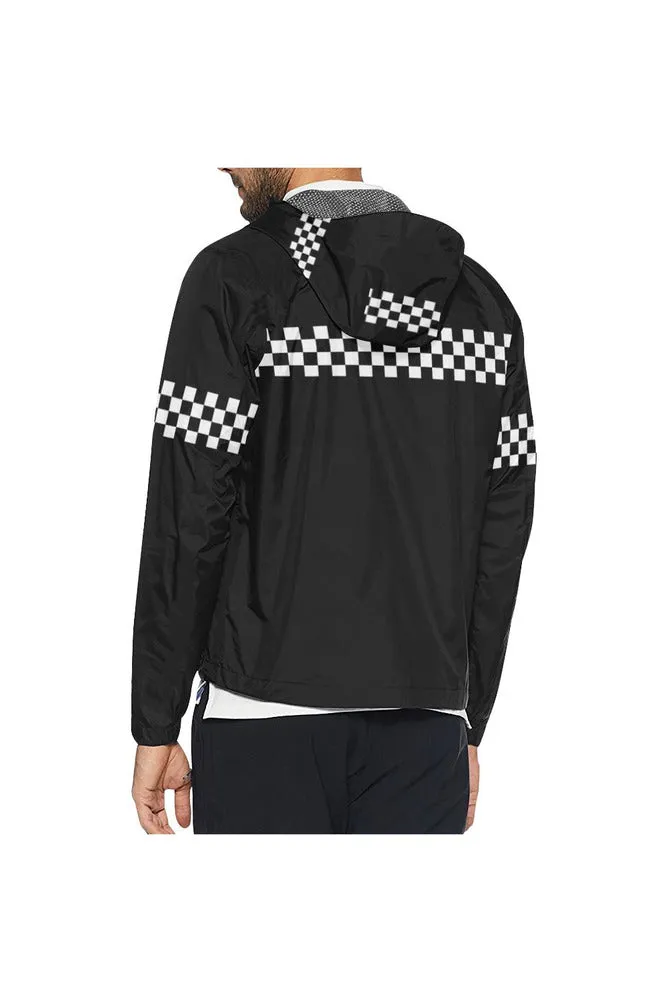 Checker Flag "Go" All Over Print Windbreaker for Men