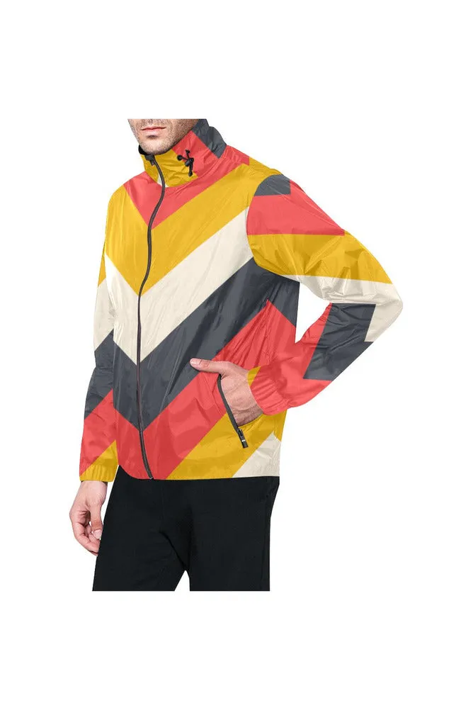 Chevron All Over Print Windbreaker for Men