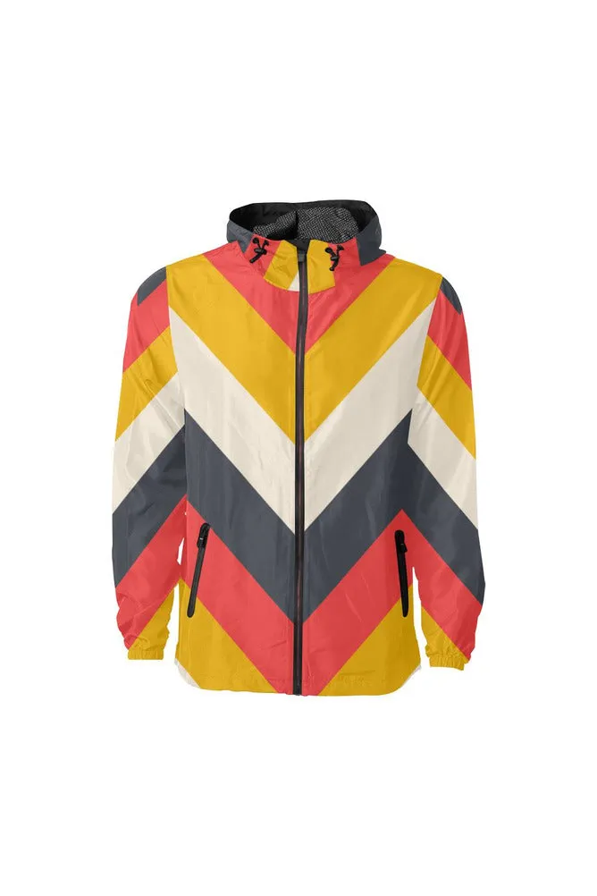 Chevron All Over Print Windbreaker for Men