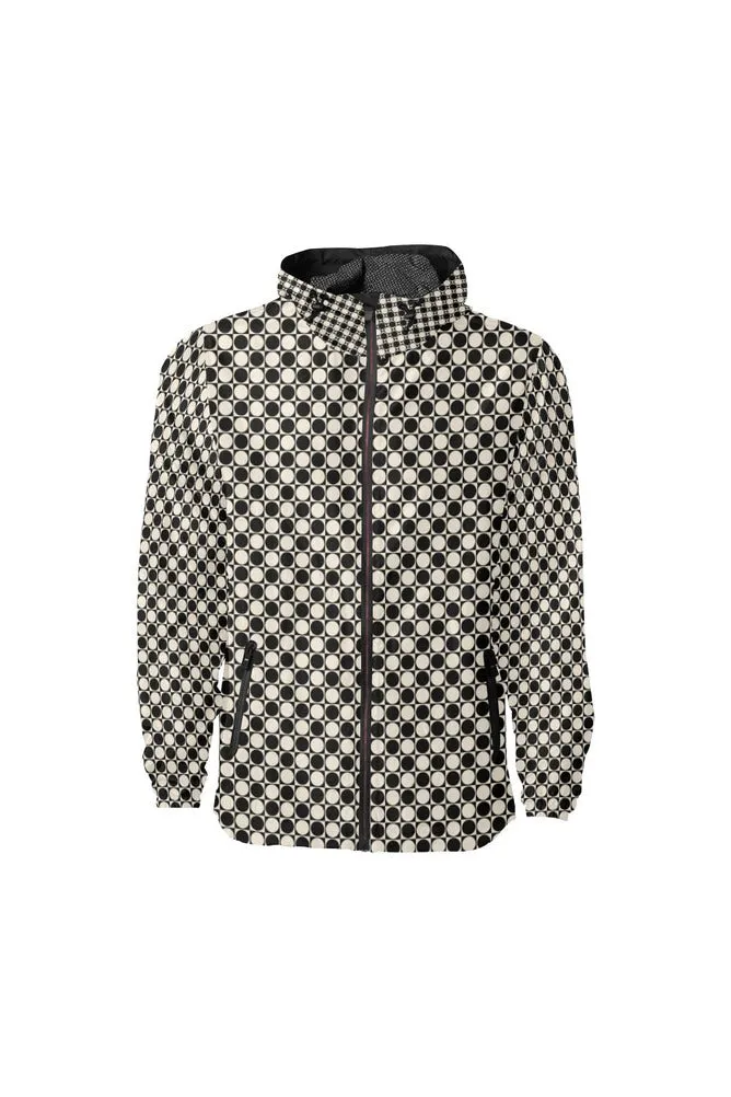 Circle in Square All Over Print Windbreaker for Men