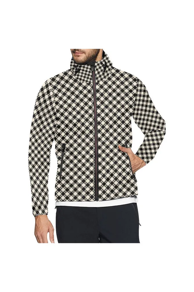 Circle in Square All Over Print Windbreaker for Men