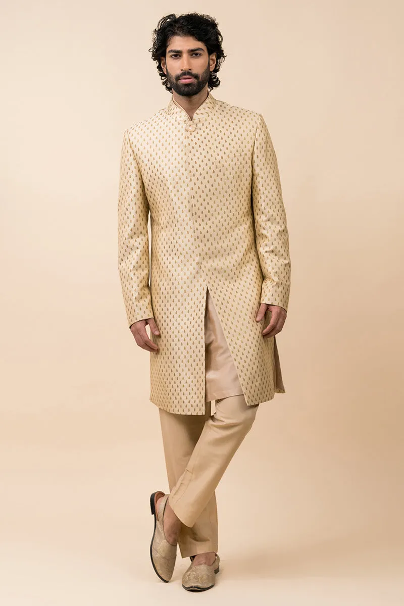 Classic Achkan In Fine Brocade