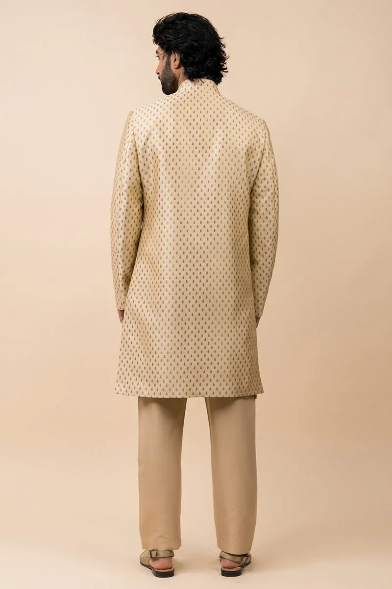 Classic Achkan In Fine Brocade