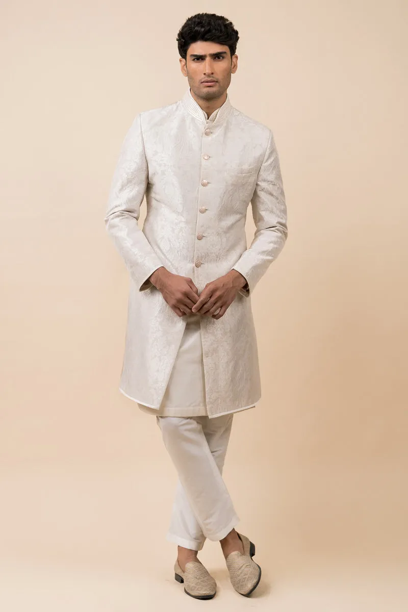 Classic Achkan In Fine Jacquard