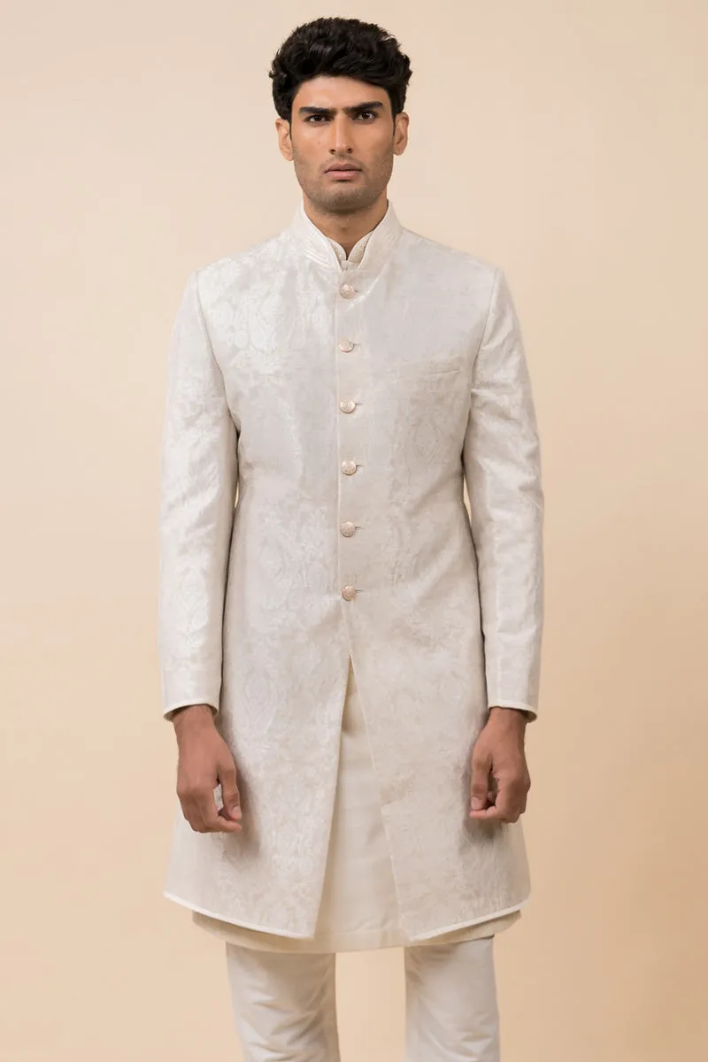 Classic Achkan In Fine Jacquard