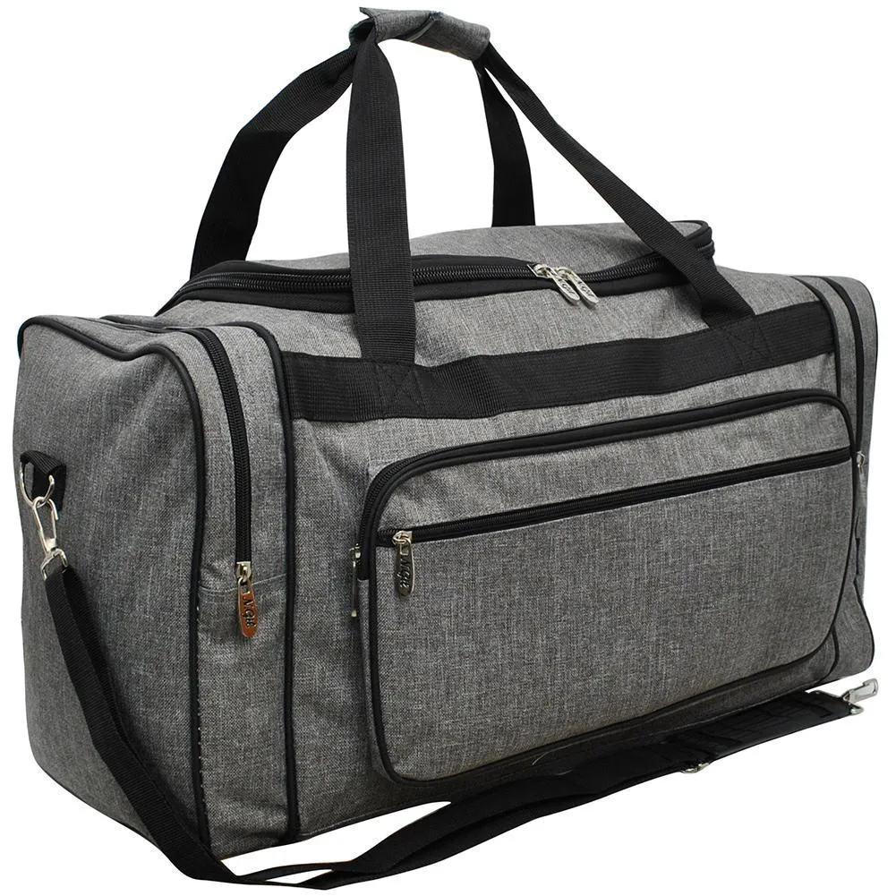 Crosshatch Gray NGIL Canvas 23''Duffle Bag