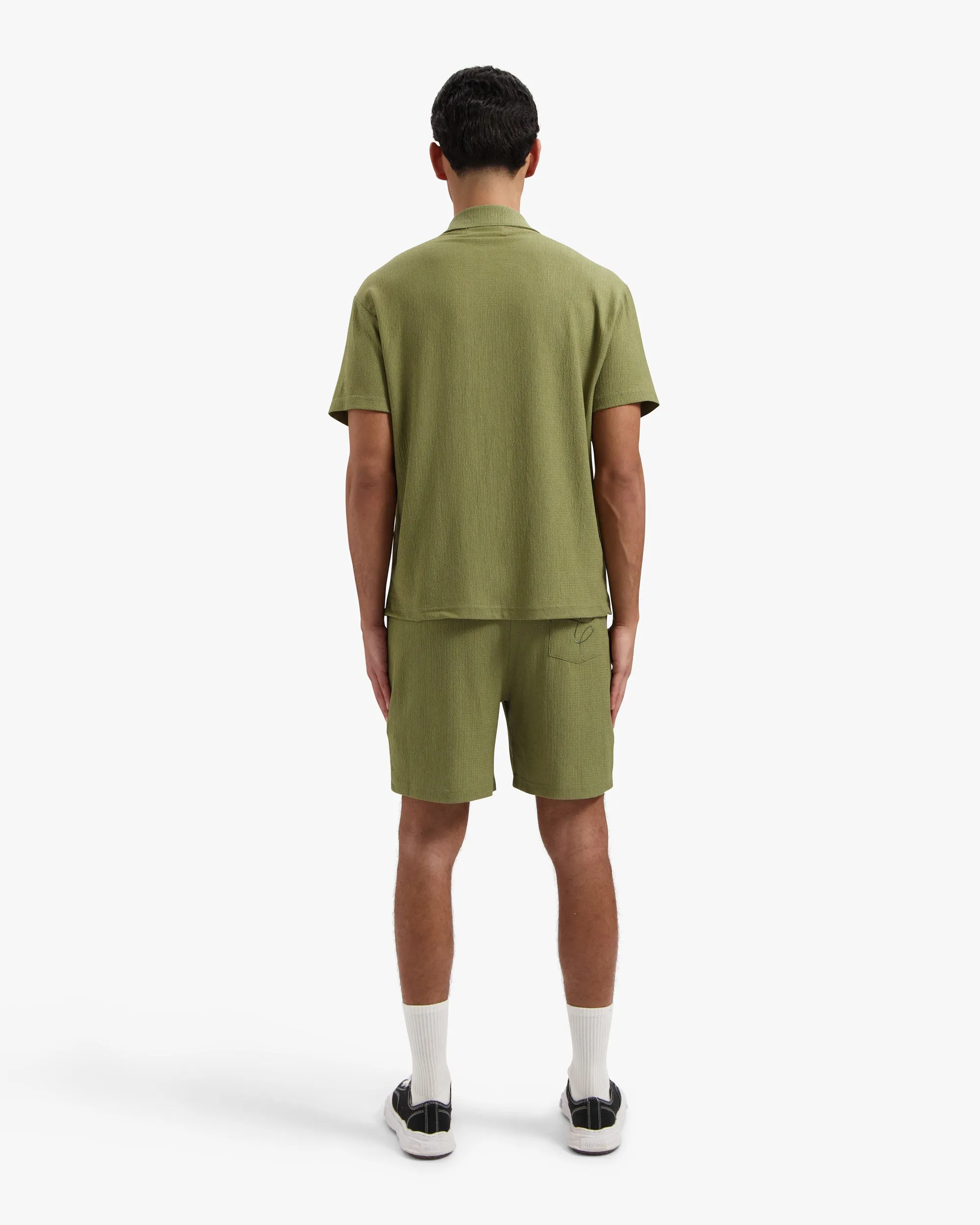 CROYEZ SEERSUCKER SHIRT - WASHED OLIVE