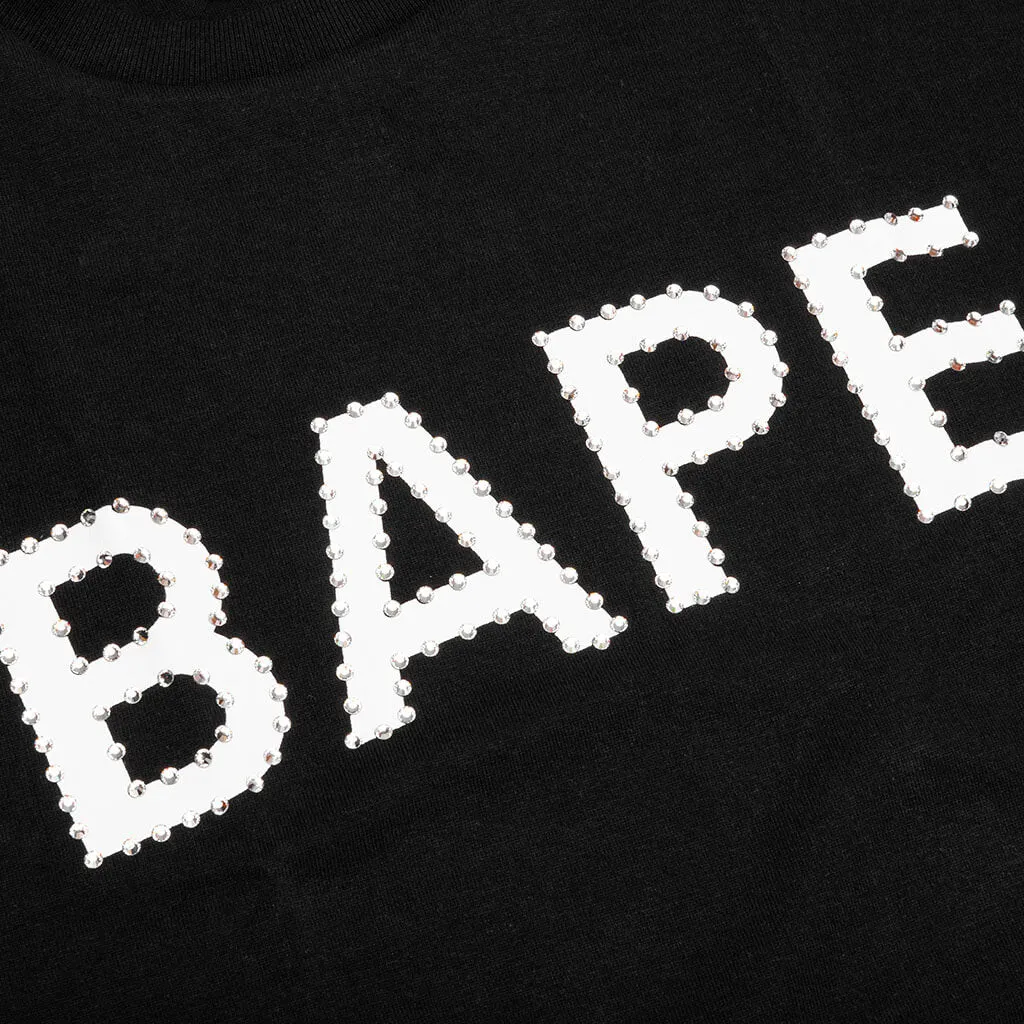 Crystal Stone Bape Logo Tee - Black