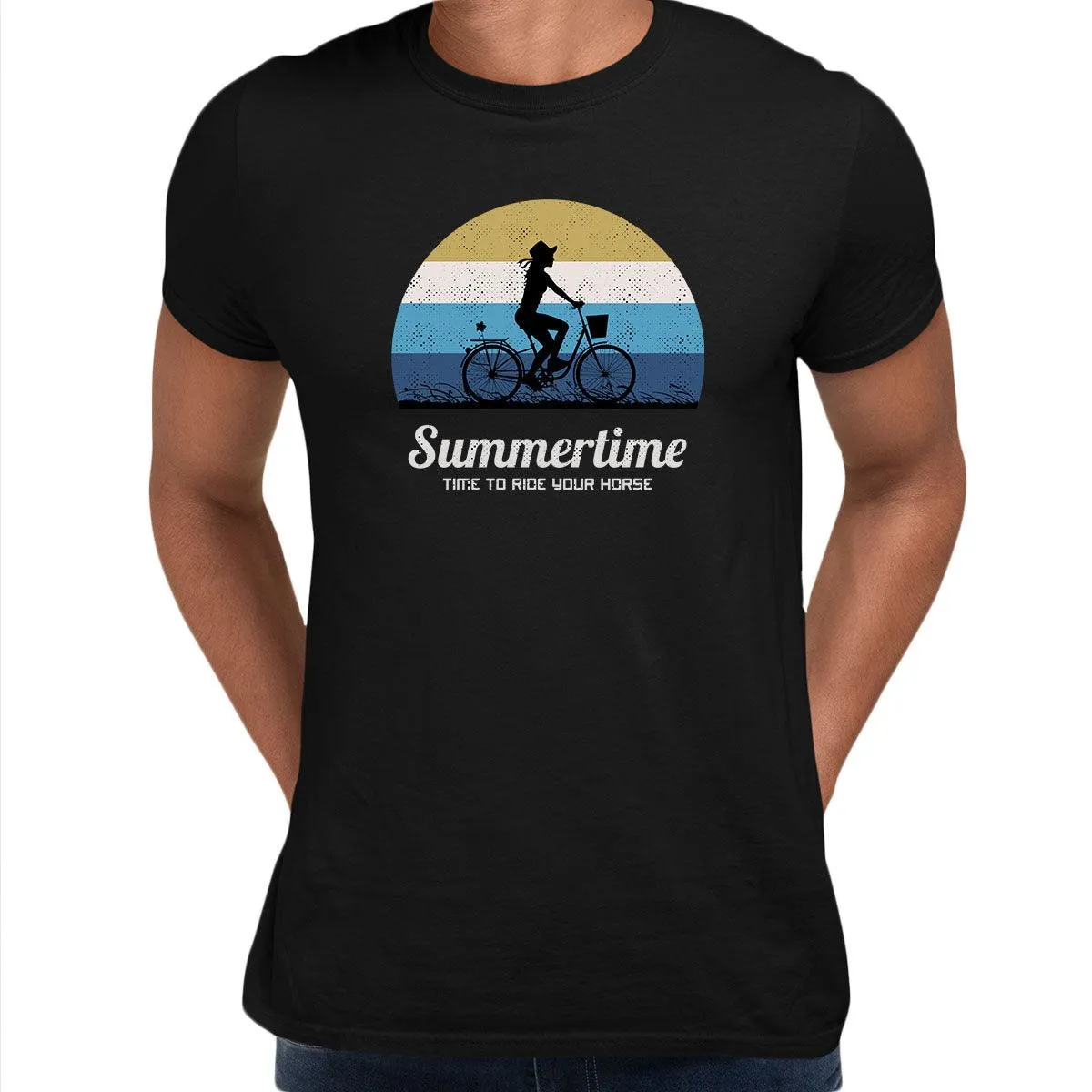 Cycling T-Shirt Summertime - Time to Ride Bicycle Racer Road Adult Unisex T-Shirt