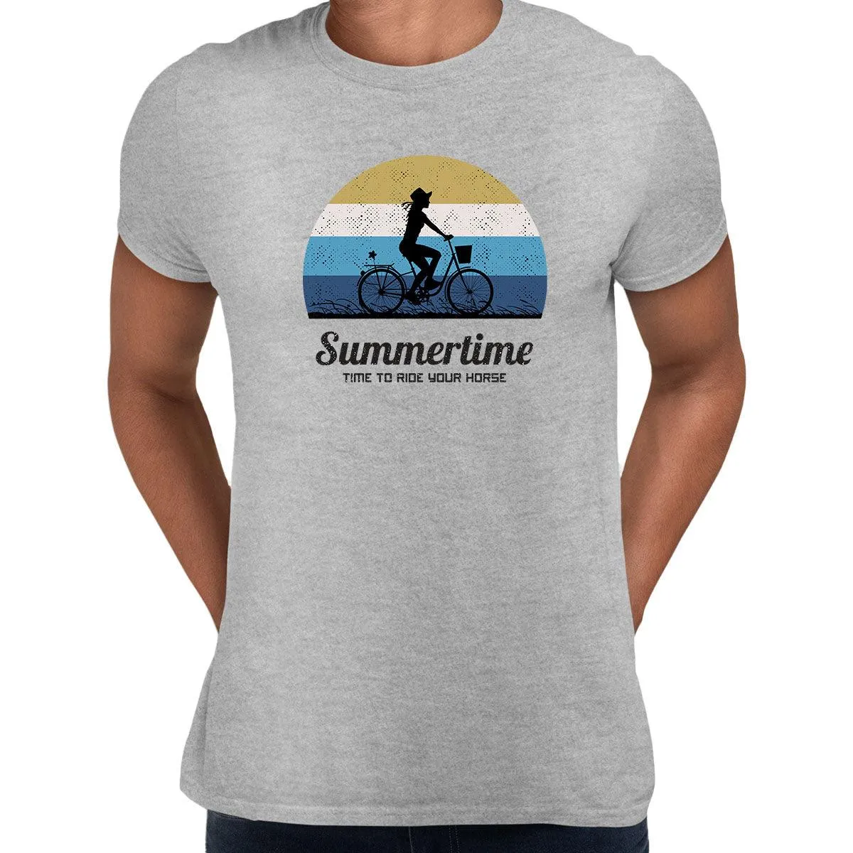 Cycling T-Shirt Summertime - Time to Ride Bicycle Racer Road Adult Unisex T-Shirt