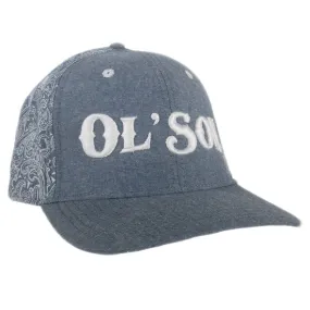 'Dale Brisby' Men's Ol' Son Paisley Cap - Denim