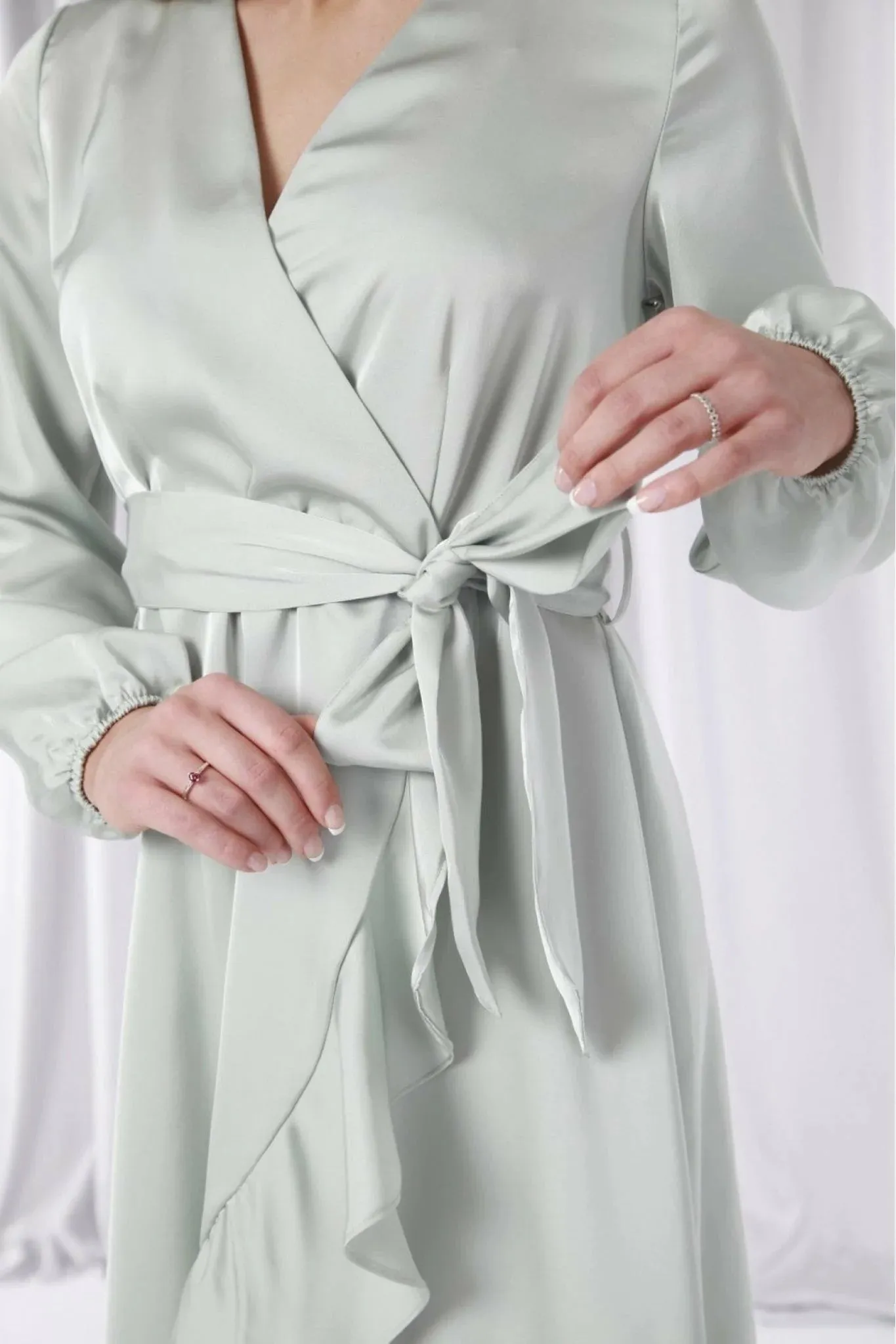 Double Second Frill Wrap Dress