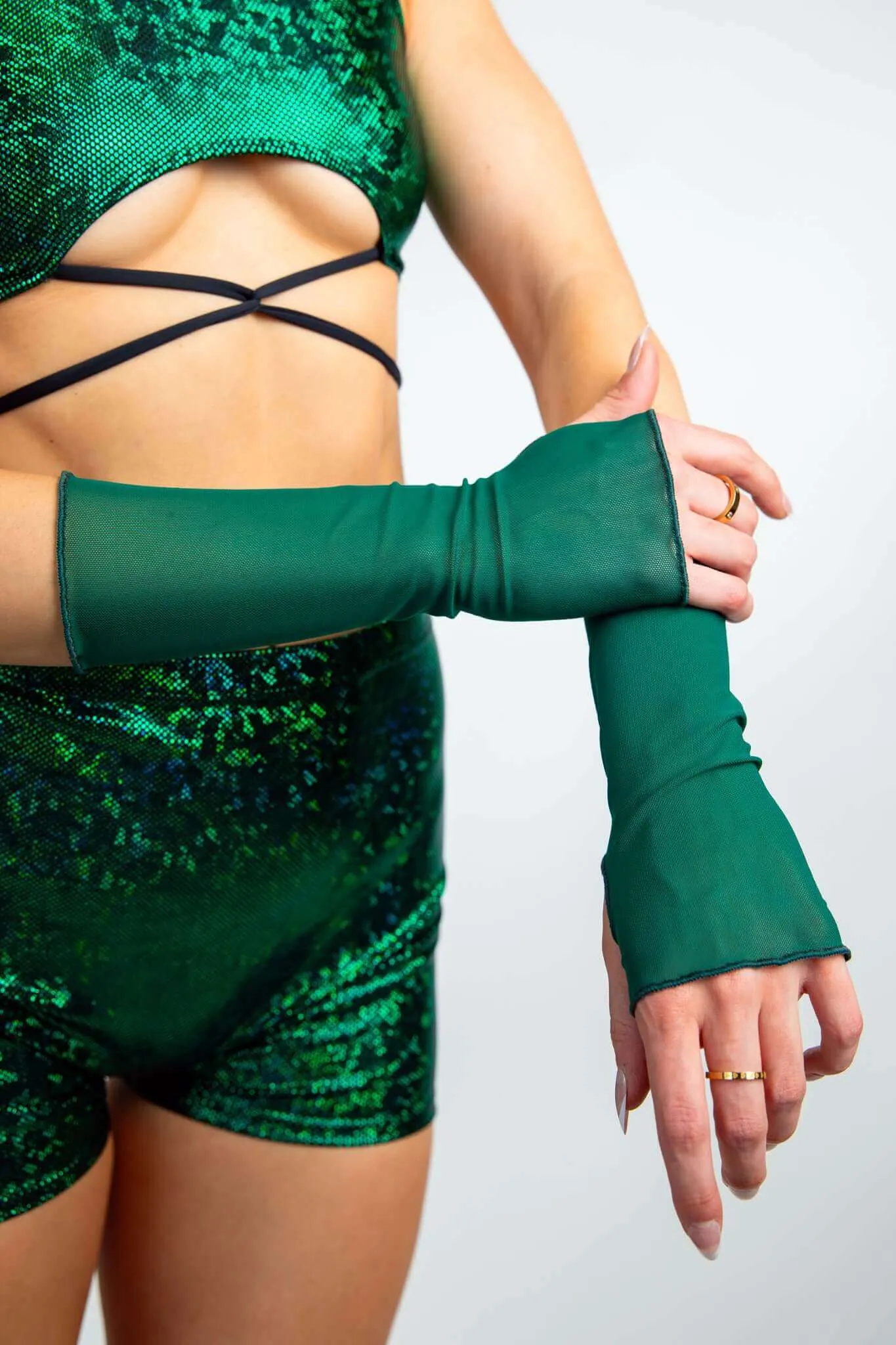 Emerald Mesh Gloves