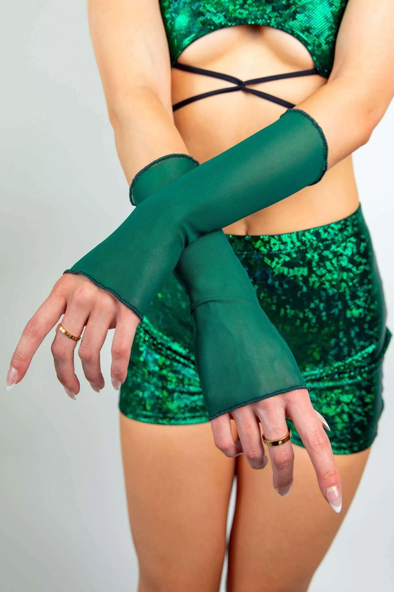 Emerald Mesh Gloves