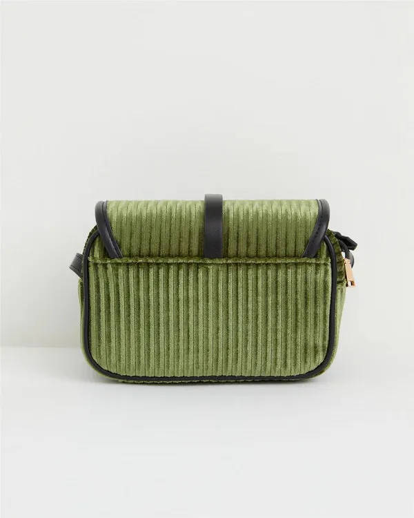 Fable - Vivianne Velvet Camera Bag - Jade Green