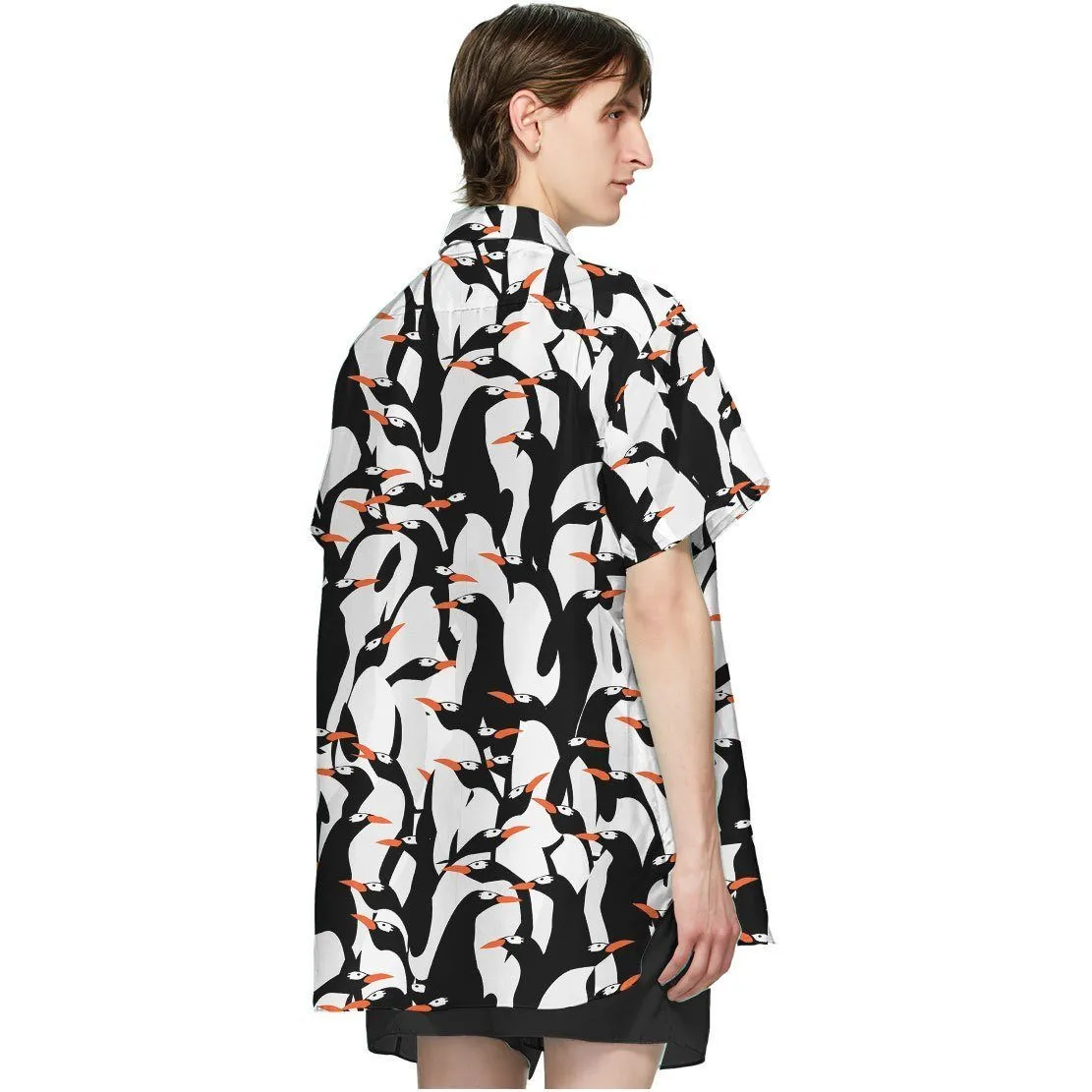 Gearhuman 3D Flying Penguins Hawaii Shirt