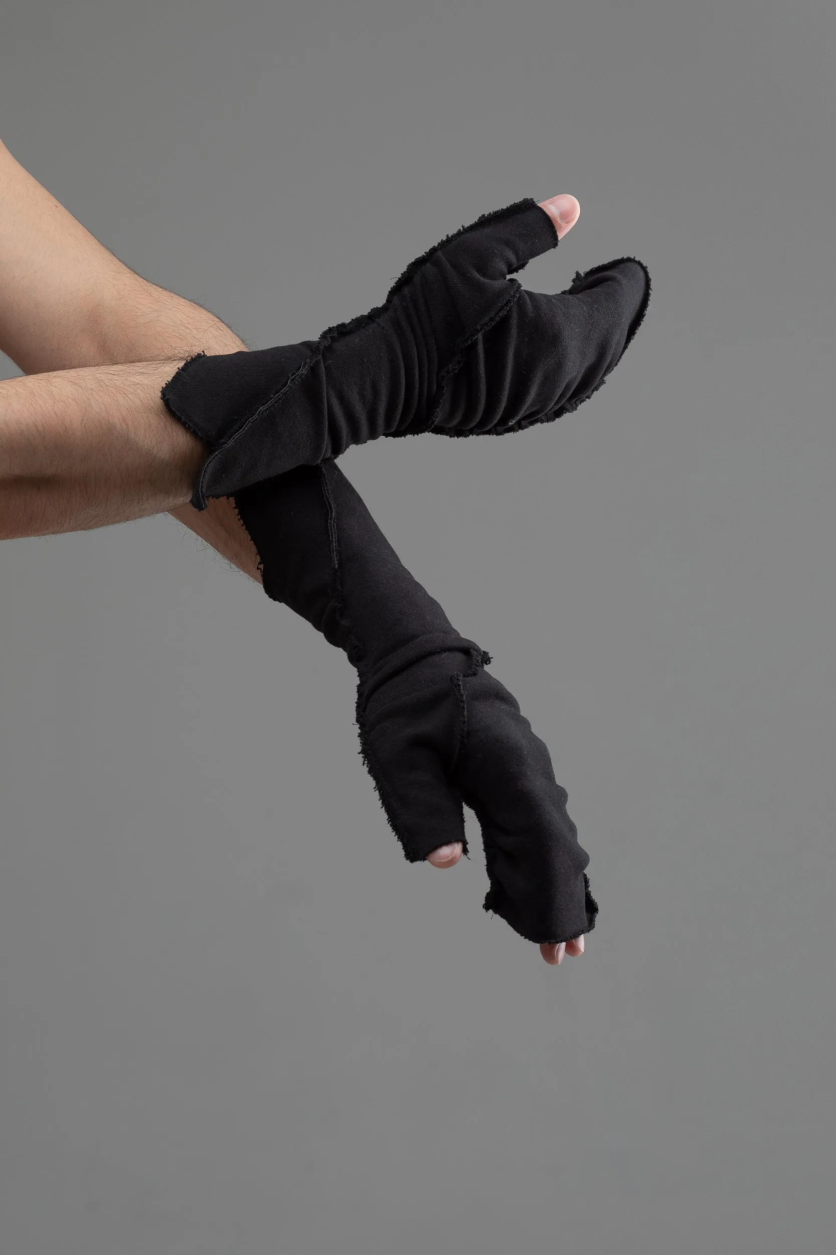 Men fingerless mittens