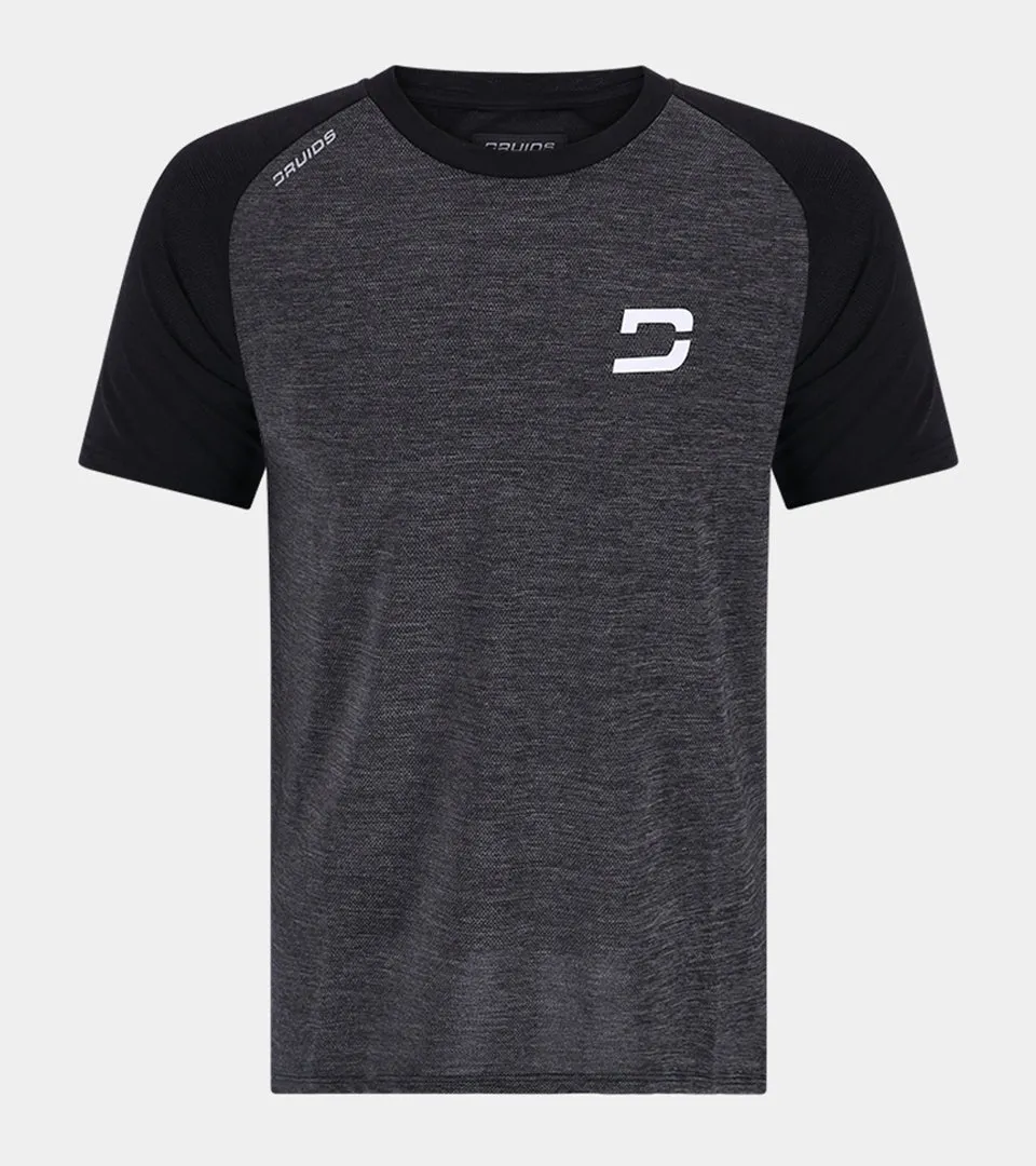 MEN'S HYBRID SPORTS T-SHIRT - CHARCOAL