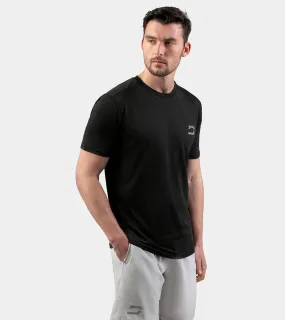 MEN'S PERFORATED SPORTS T-SHIRT - BLACK