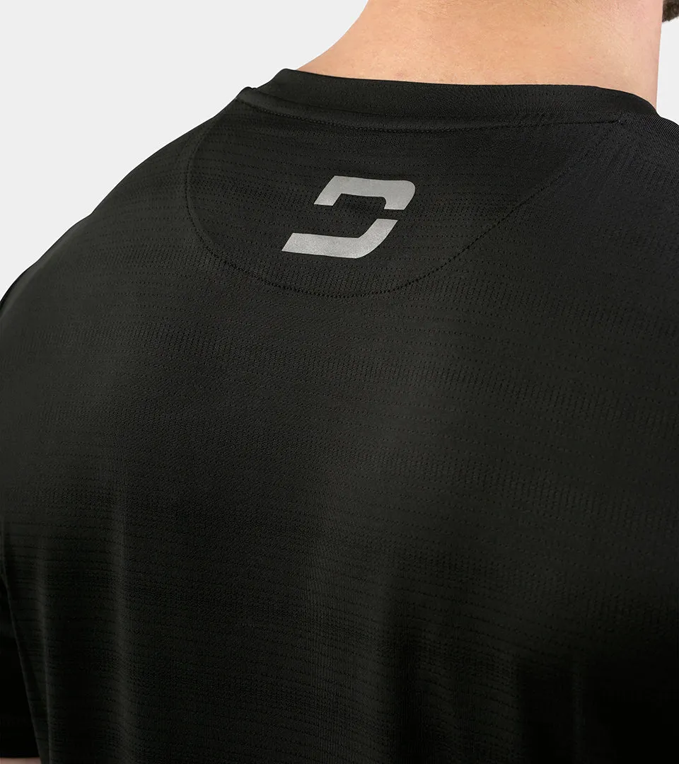 MEN'S PERFORATED SPORTS T-SHIRT - BLACK