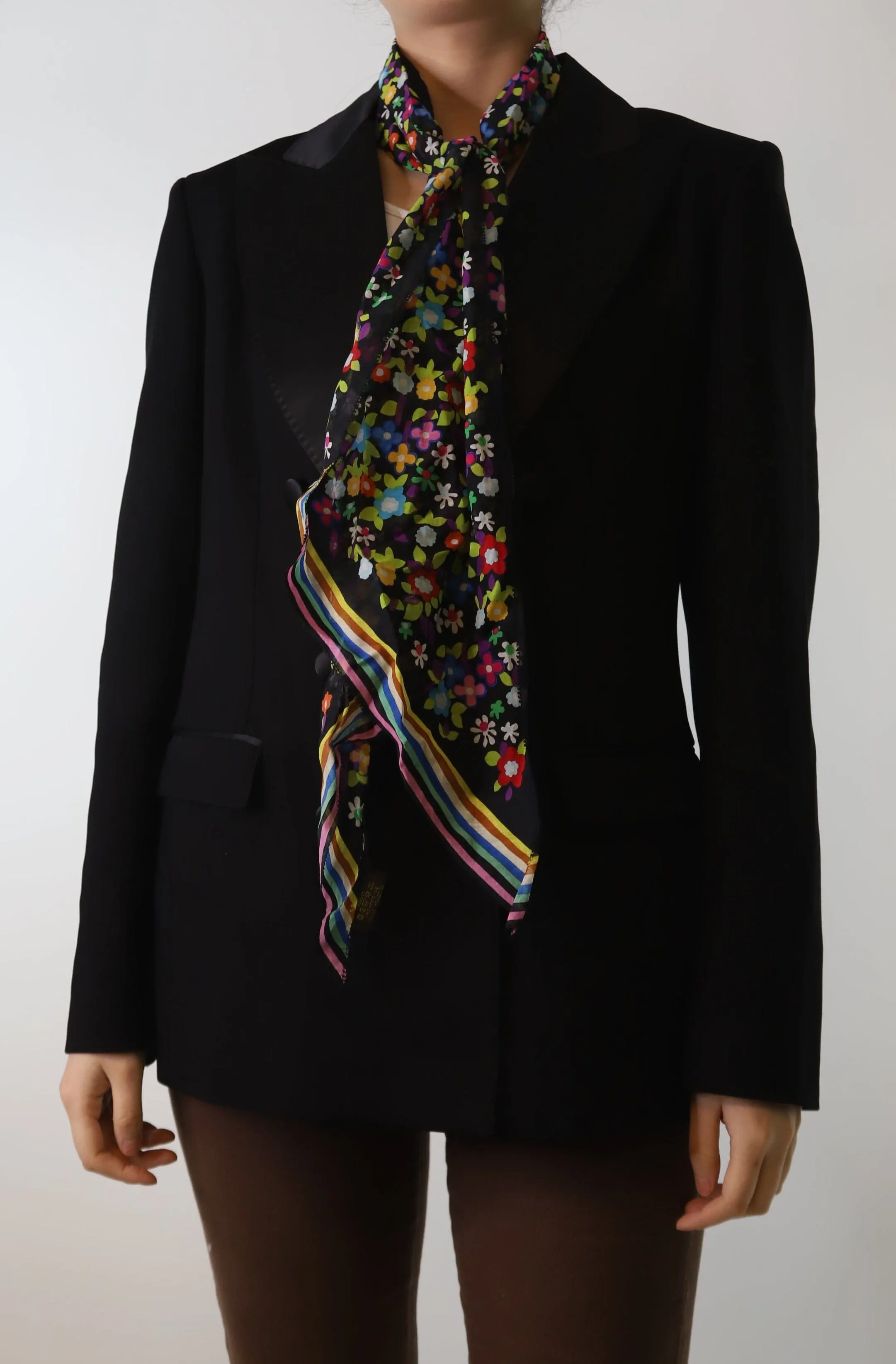 Multi floral silk scarf